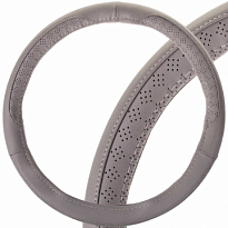 Оплетка SKYWAY Art-3 M (370-390мм) Серая экокожа